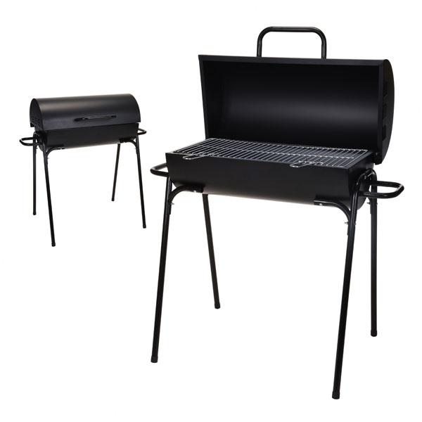 BARBACOA RECTANGULAR CARBON Y LEÑA 33X63 RUEDAS