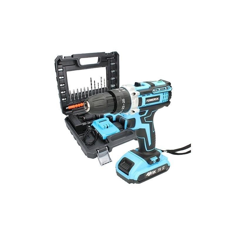 TALADRO PERCUTOR 21V 1.5AH 25PIEZAS FSK