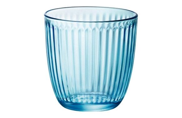 VASO BAJOS VIDRIO AZULES LINE 29CL SET 6
