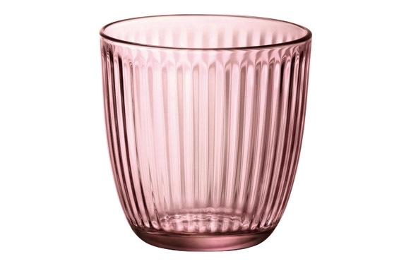 VASO BAJOS VIDRIO ROSAS LINE 29CL SET 6