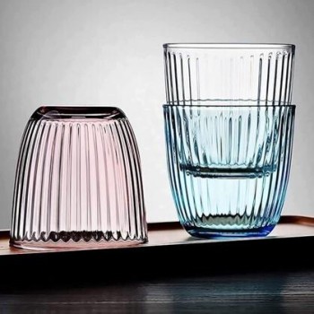 VASO BAJOS VIDRIO ROSAS LINE 29CL SET 6
