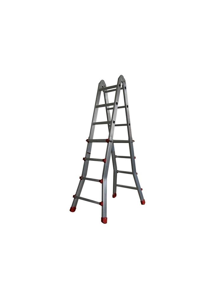 ESCALERA ALUMINIO MULTIUSO 8+8 PELDAÑOS
