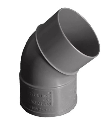 CODO EVACUACION PVC M-H 45º