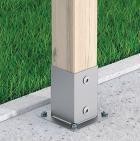 BASE GALVANIZADA ATORNILLAR PARA POSTE