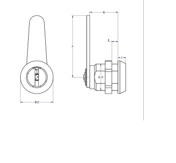 CERRADURA BUZON 135 AGA CURVA