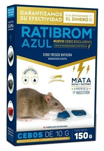 RATICIDA CON CEREALES RATIBROM 2 -150GR