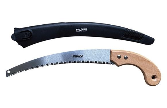 SERRUCHO PODAR MANGO MADERA CON FUNDA 35 CM NATUUR