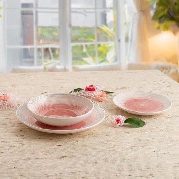 VAJILLA CERAMICA 18 PZAS VELVET QD