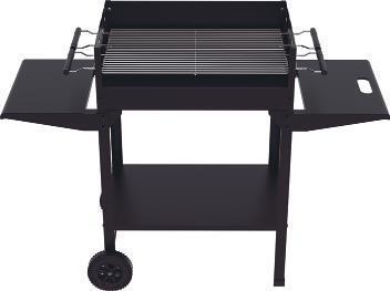 BARBACOA CARBON TROLLY C/RUEDAS 121X48X88CM NATUUR