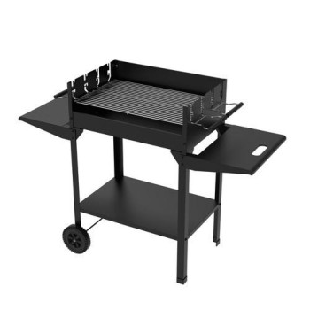 BARBACOA CARBON TROLLY C/RUEDAS 121X48X88CM NATUUR