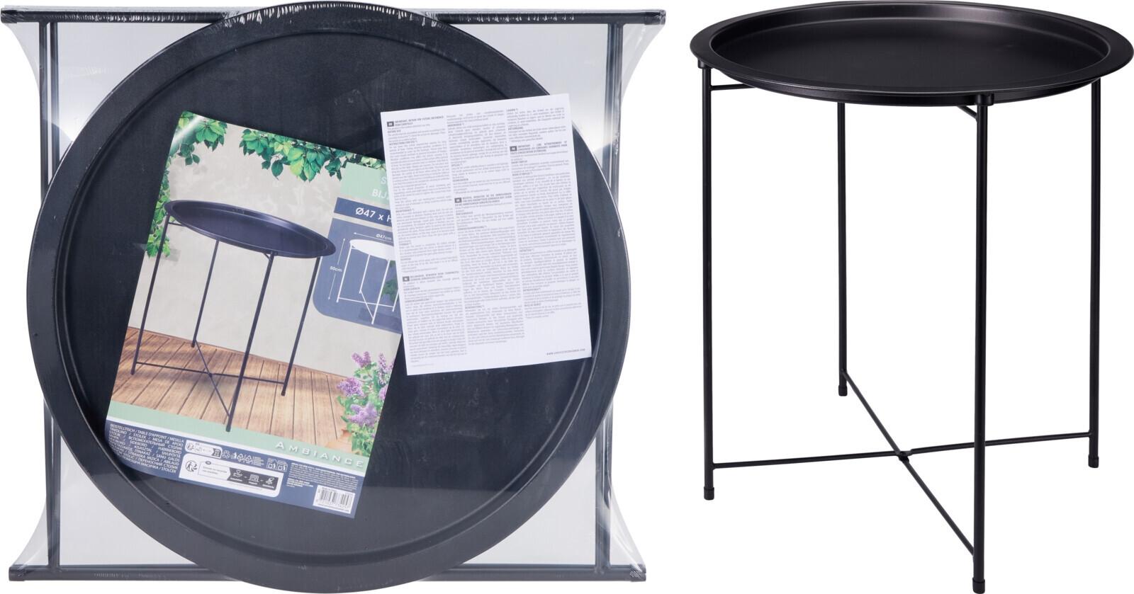 MESA  AUXILIAR ACERO 47CM