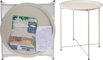 MESA  AUXILIAR ACERO 47CM