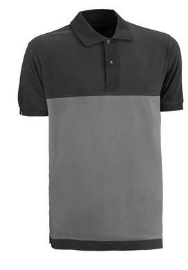 POLO ALGODON MANGA CORTA FENIX GRIS/NEGRO