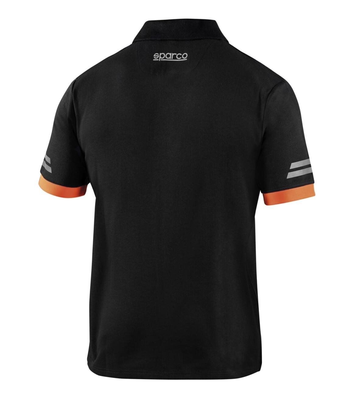 POLO TECNICO M/C SPARCO NEGRO/NARANJA FLUOR