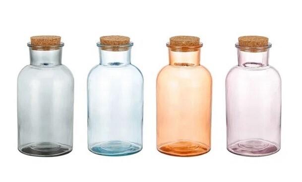 BOTELLA FRASCA BOCA ANCHA TAPA CORCHO 1L