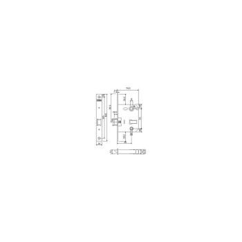 PICAPORTE TESA UNIFICADO 134U5RAI 70MM ENTRE