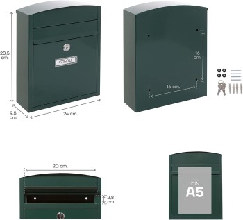 BUZON EXTERIOR ACERO COMPACT VERDE