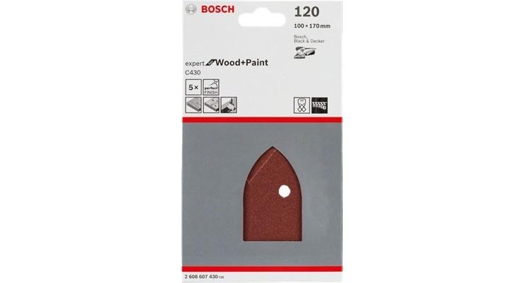 HOJA LIJA 102X62,93MM BOSCH 10 UNIDADES