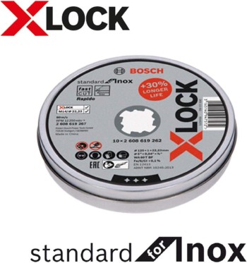 DISCO CORTE INOX X-LOCK LATA 10 UNID 115