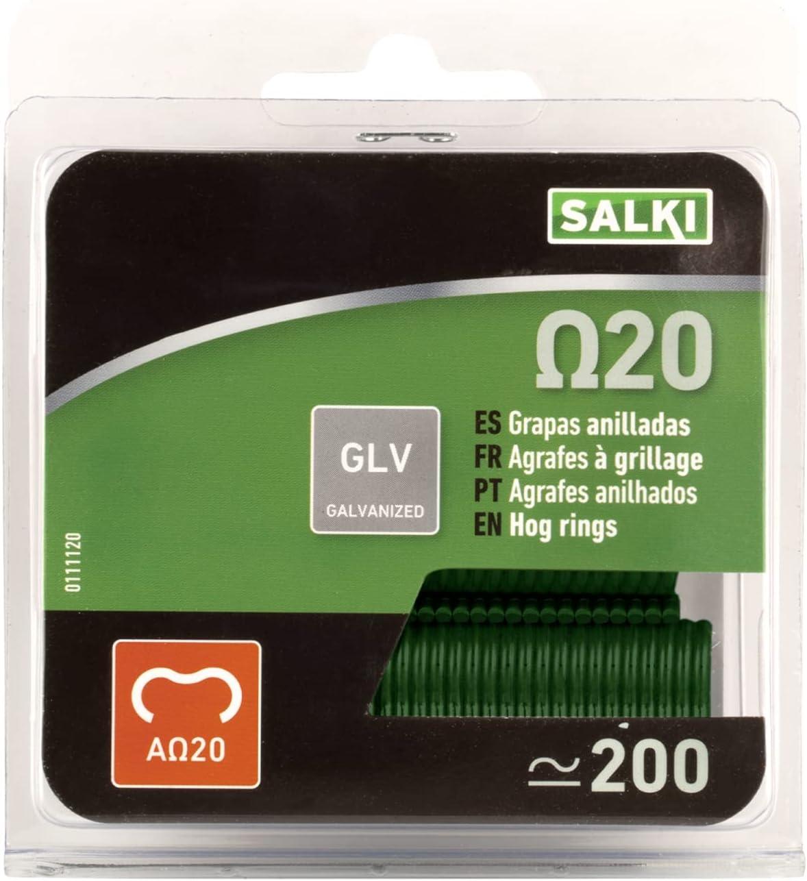 GRAPA CERCAS A-20 PLASTIFICADA  VERDE (BL200UN) SALKI