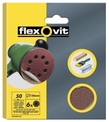DISCO LIJA 125 VELCRO 8 AGUJEROS BLISTER 6
