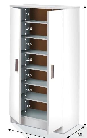ARMARIO ZAPATERO 6 BALDAS 24 PARES 108X55X36CM