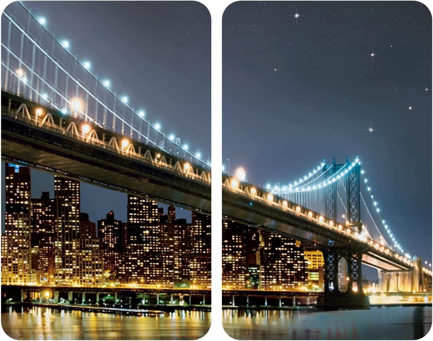 CUBRENCIMERA VIDRIO 2 PIEZAS PUENTE BROOKLYN 30x52