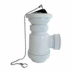 SIFON RIGIDO LAVABO BIDE CON VALVULA 1 1/2