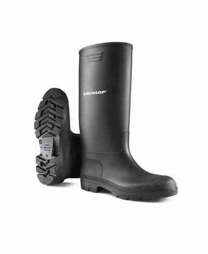 BOTA AGUA CAÑA ALTA PVC NEGRA DUNLOP