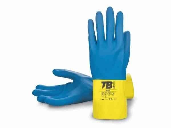 GUANTE LATEX AZUL Y AMARILLO 9007 TOMAS BODERO