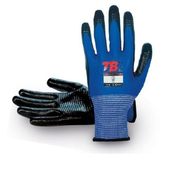 GUANTE POLIESTER PALMA NITRILO AZUL 700 AZUL TOUCH TOMAS BODERO