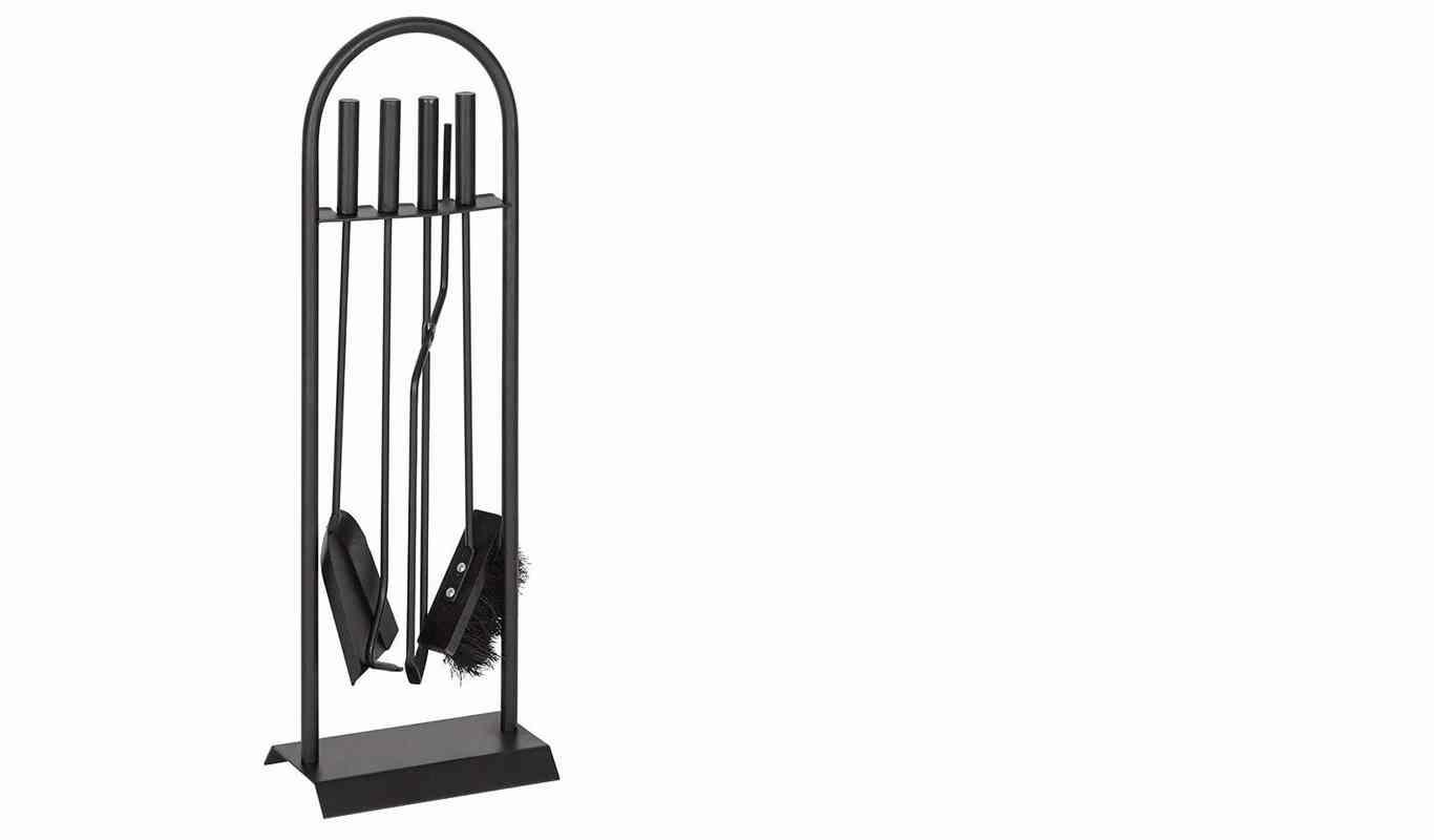 JUEGO ACCESORIOS CHIMENEA NEGRO 68 CM ED