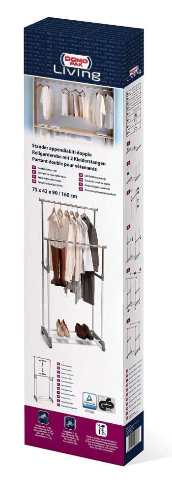 PERCHERO EXTENSIBLE DOBLE ALTURA C/ZAPATERO