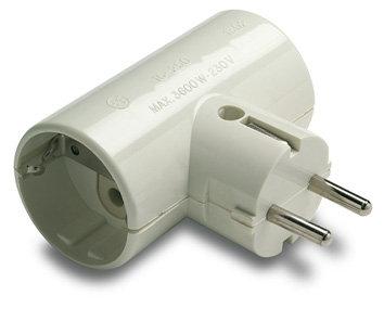 ADAPTADOR DOBLE TT CERAMICA16A-250V 1302