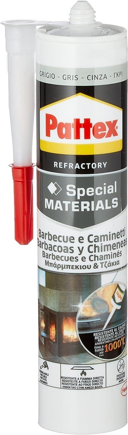 MASILLA REFRACTARIA PATTEX BARBACOA Y CHIMENEA 500ML GRIS 1000º