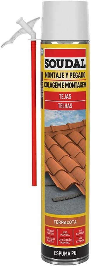 ESPUMA TEJAS POLIURETANO SOUDAL GRIS 750ML