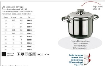 OLLA ECCO INOX 18/10 INOXIBAR