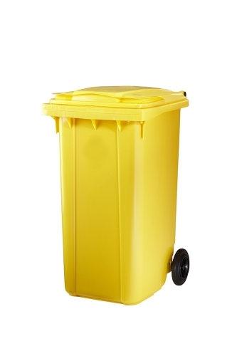 CONTENEDOR BASURA RUEDAS 120 L AMARILLO