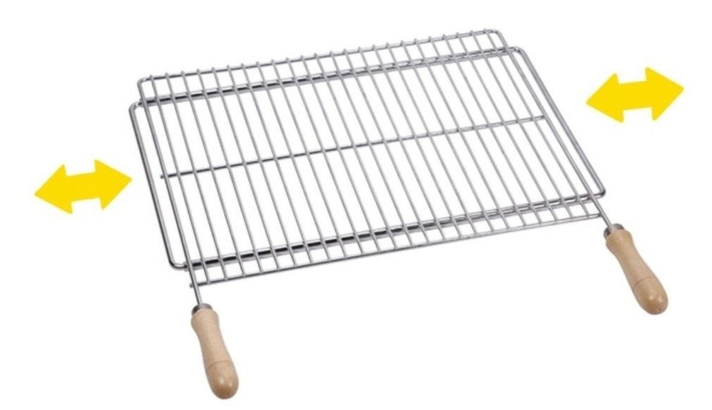 PARRILLA BARBACOA ZINCADA EXTENSIBLE 50X40