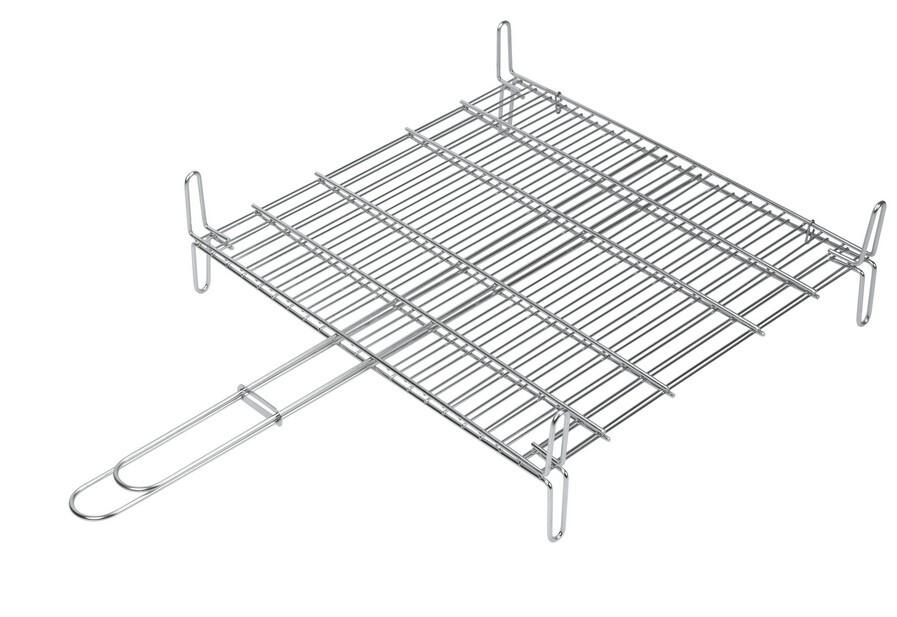 PARRILLA DOBLE INOX. 18/8 35X40X15.5CM
