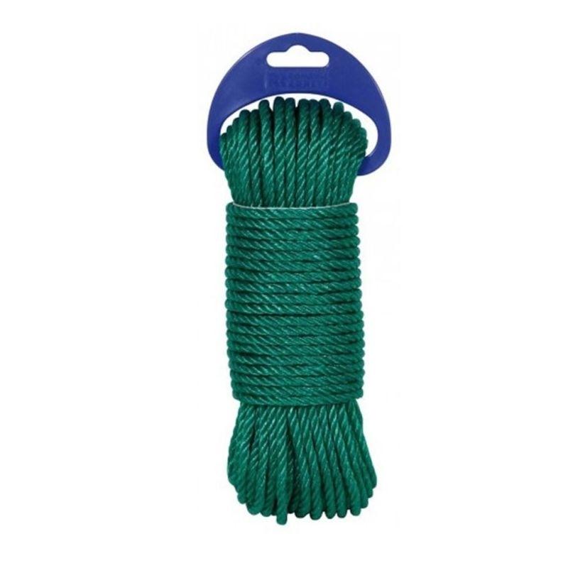 CUERDA CABLEADA POLIETILENO 4 CABOS 5MM VERDE 20 M