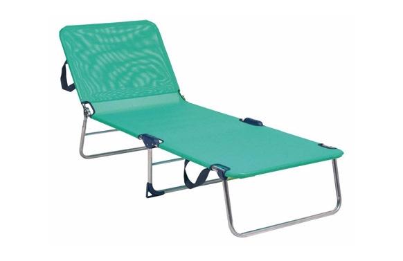 CAMA PLAYA MULTIPOSICION ALUMINIO FIBRELINE AZUL