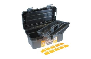 CAJA HERRAMIENTAS ABS NEGRA 400X225X190MM IRONSIDE