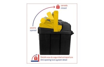 CAJA HERRAMIENTAS ABS NEGRA 400X225X190MM IRONSIDE