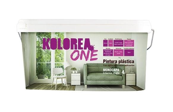 PINTURA PLASTICA INTERIOR MONOCAPA ONE 4L KOLOREA