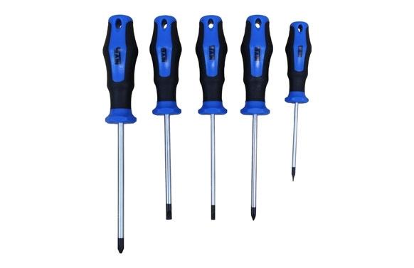JUEGO DESTORNILLADOR 5 PIEZAS 3 PLANOS+2PHILIPS