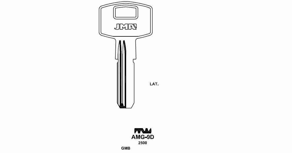 LLAVE SEGURIDAD AMG- 9D SERIE 2500 LATON