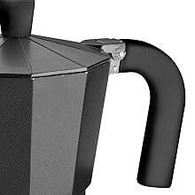 CAFETERA ALUMINIO MONIX NEGRA