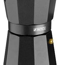 CAFETERA ALUMINIO MONIX NEGRA