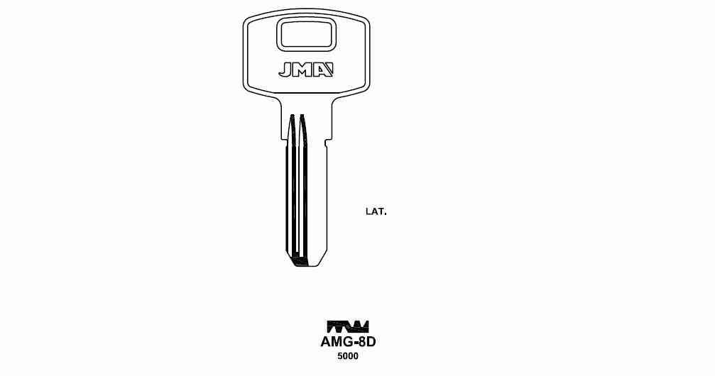 LLAVE SEGURIDAD AMG- 8D SERIE 5000 LATON